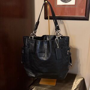 Coach Black Leather Hobo Bag J0971-14509